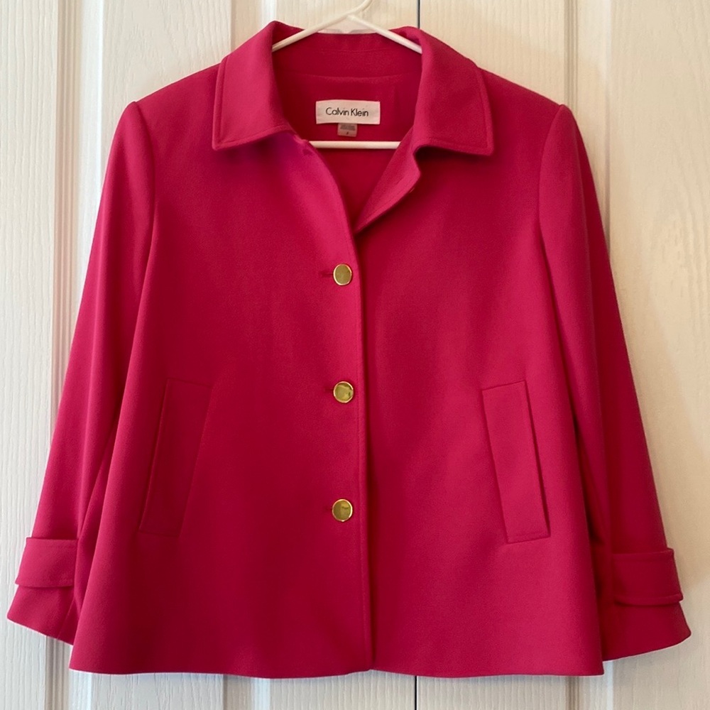 NWOT✨ Calvin Klein Semi-Cropped Pink Blazer